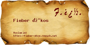 Fieber Ákos névjegykártya