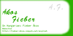 akos fieber business card
